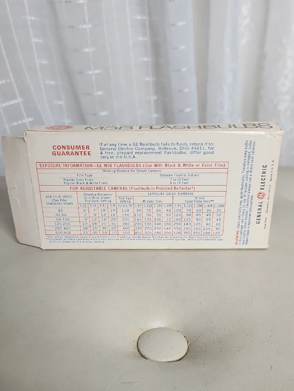 NOS vintage 60's General Electric (GE) M3B blue flashbulbs Set of 12